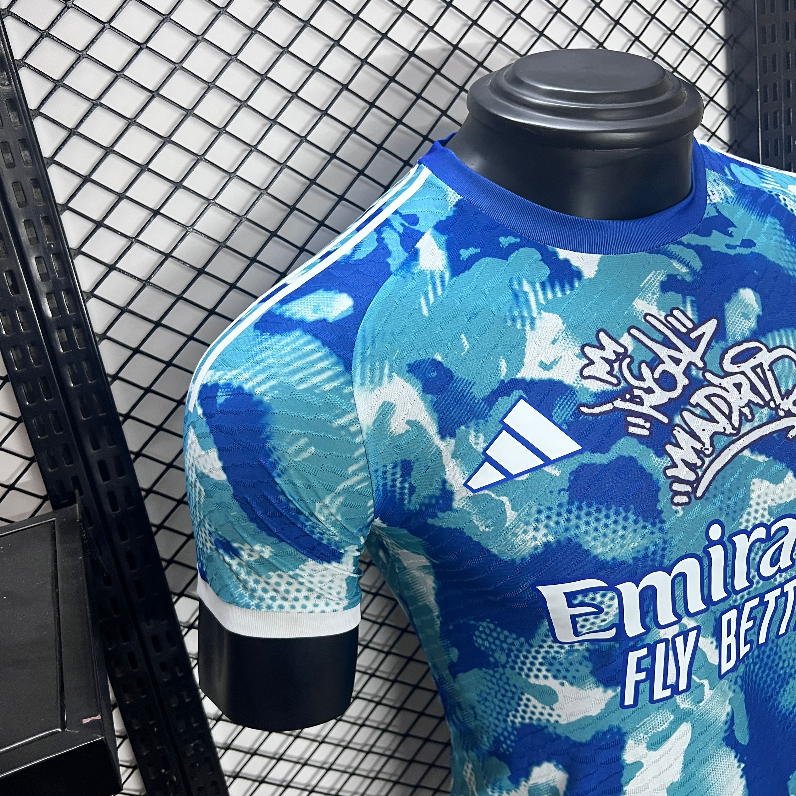 Real Madrid 24-25 Blue Watercolor Special Edition Jersey - Player Version - SOCCERDEALSHOP