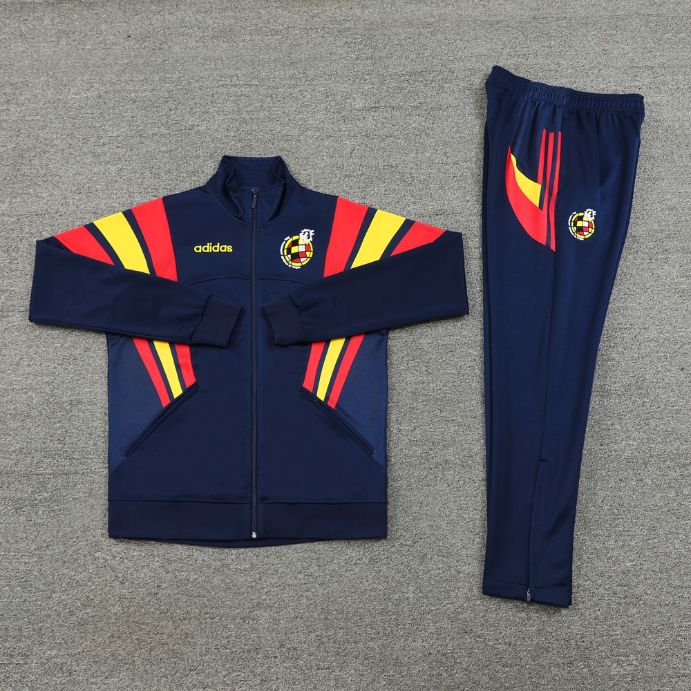 Spain 2024 Jacket Training Tracksuit - Deep Blue - SOCCERDEALSHOP