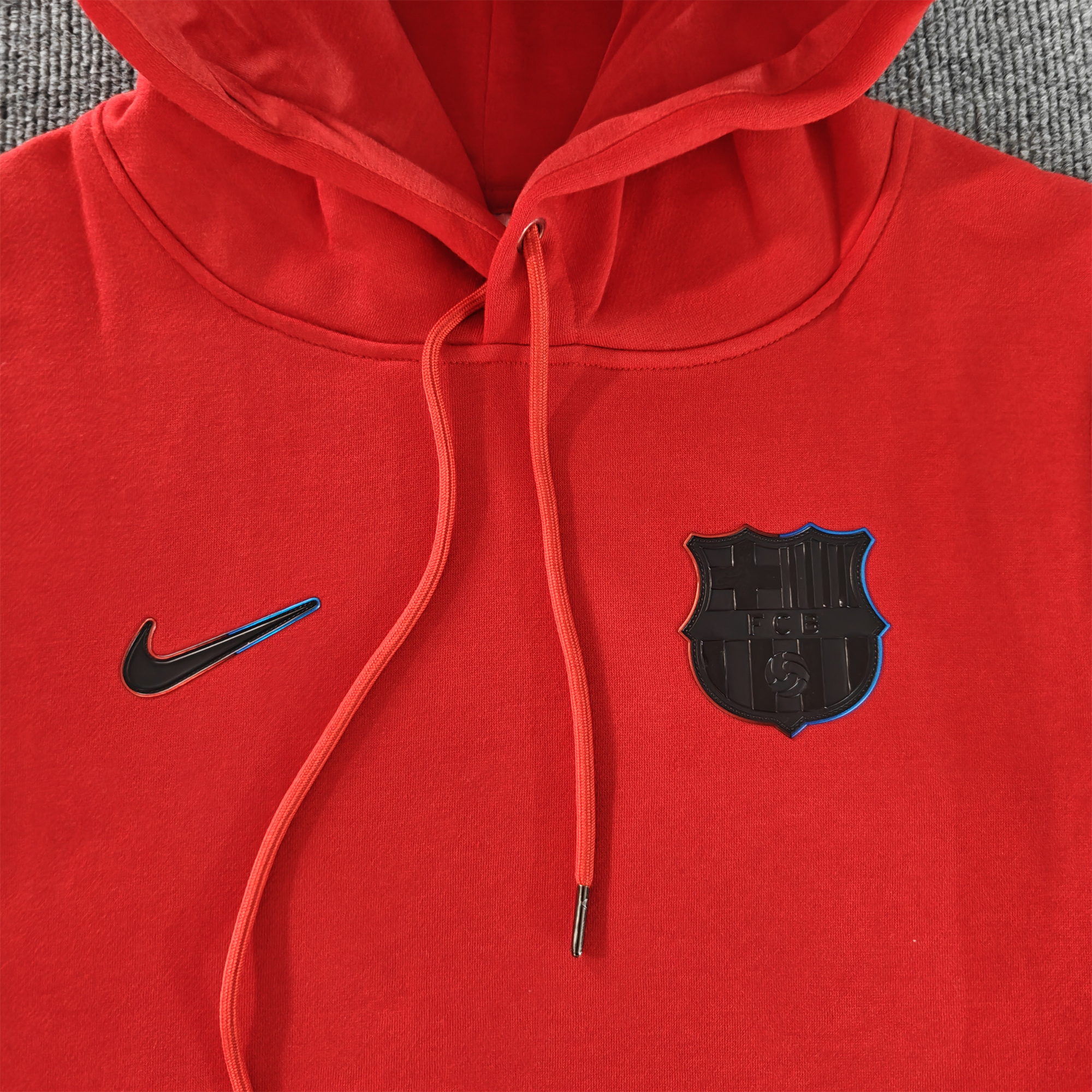 B.A.R.S.A 24-25 Black Team Badge Hoodie - Red - SOCCERDEALSHOP