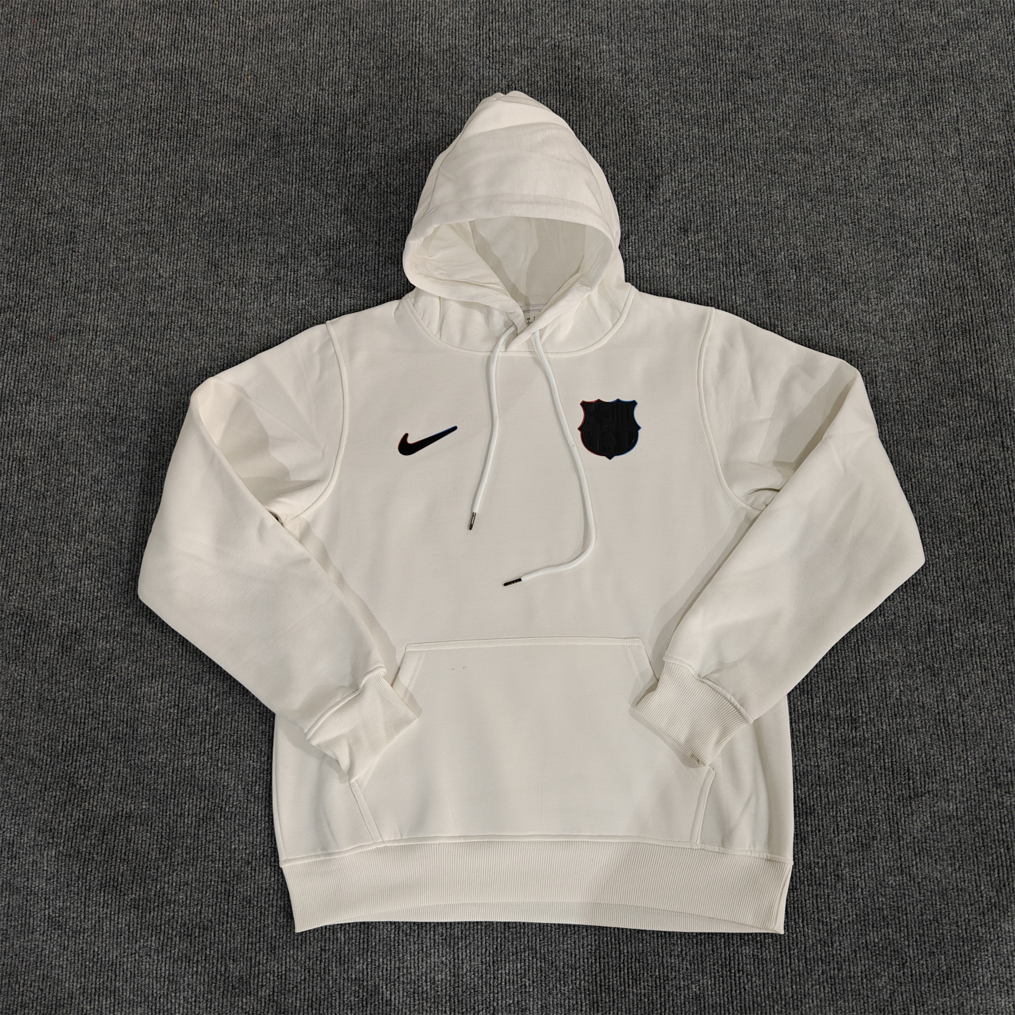B.A.R.S.A 24-25 Black Team Badge Hoodie - Off White - SOCCERDEALSHOP