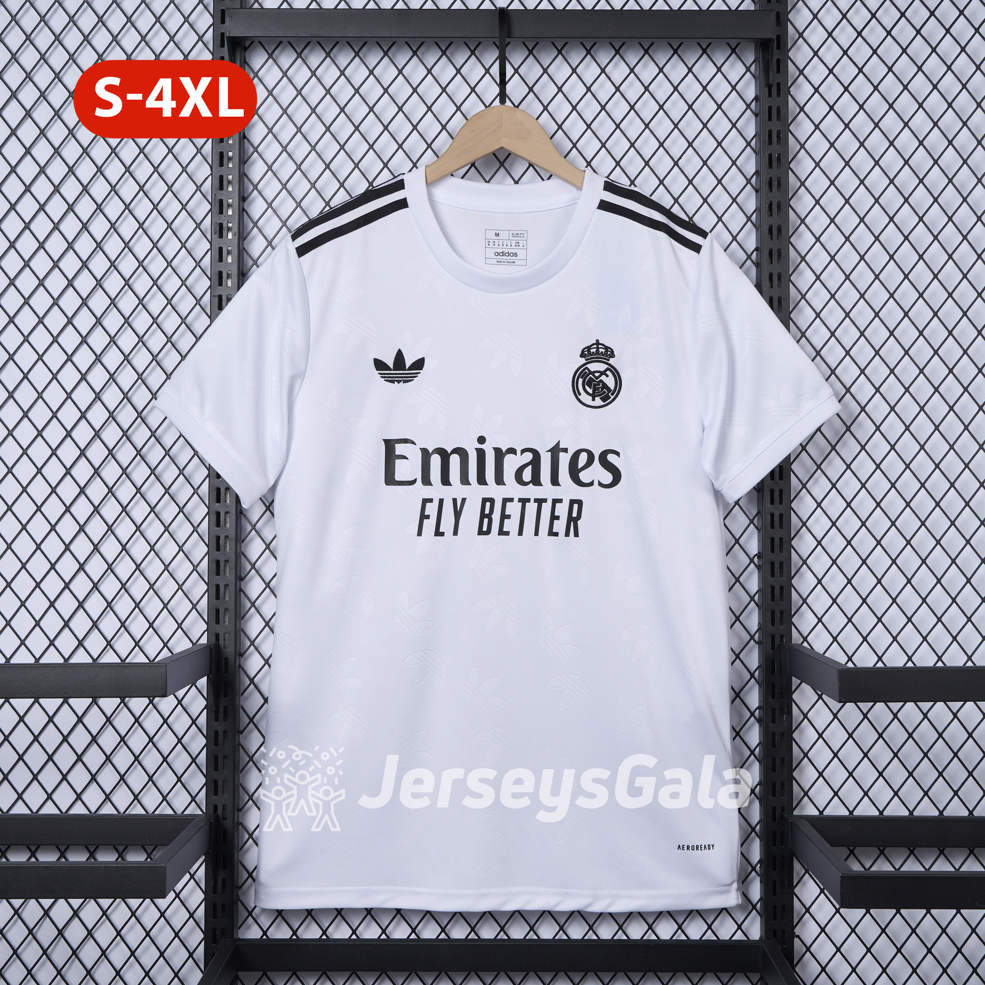 Real Madrid 24-25 Trefoil White Jersey - Fans Version - SOCCERDEALSHOP