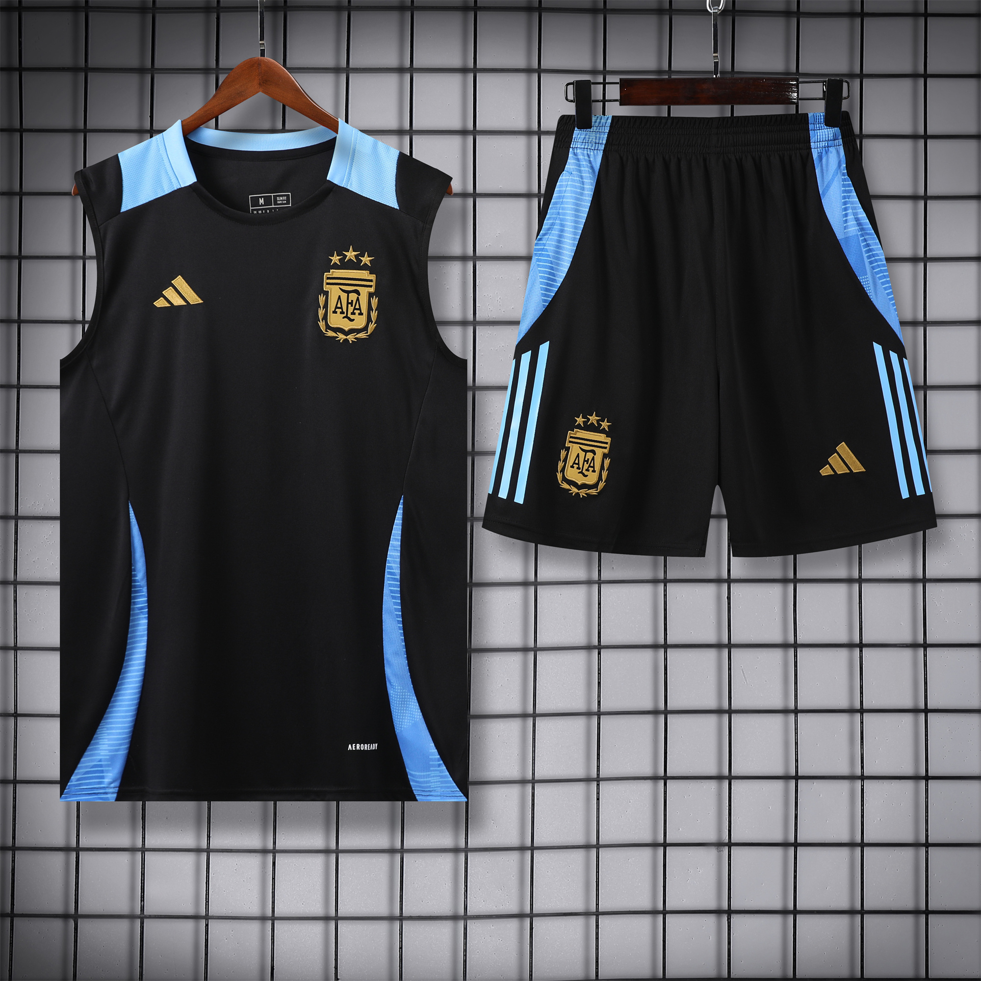 Argentina 24-25 Vest Training Set - Black - SOCCERDEALSHOP