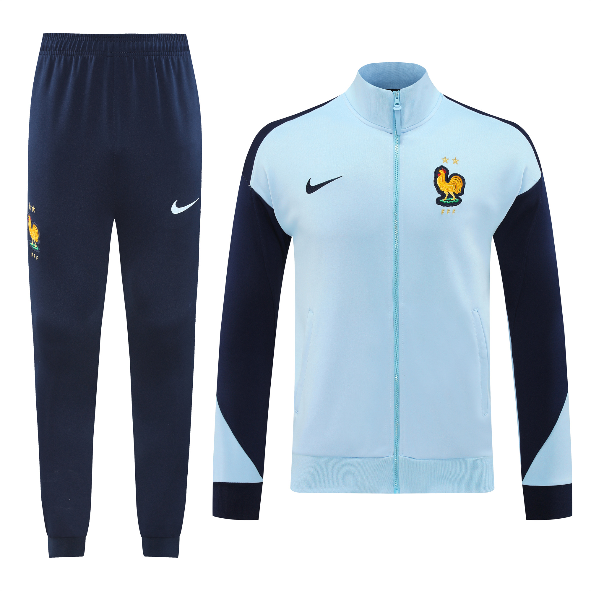 France 24-25 Jacket Training Tracksuit - Sky Blue - SOCCERDEALSHOP
