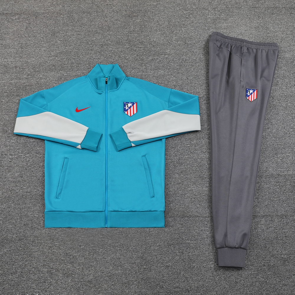 Atletico Madrid 24-25 Jacket Training Tracksuit - Lake Blue - SOCCERDEALSHOP