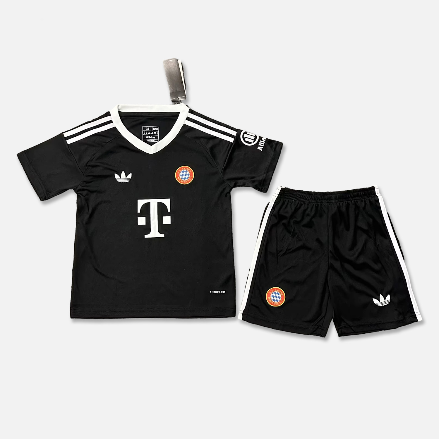 Bayern Munich 24-25 Third Black Goalkeeper Kids Kit - SOCCERDEALSHOP