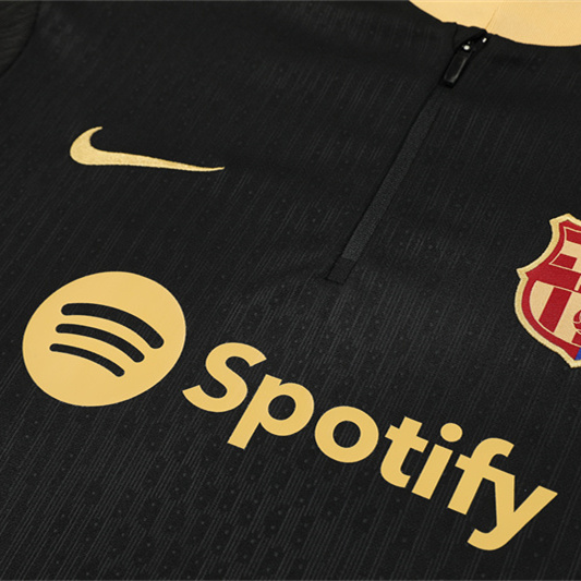 B.A.R.S.A 24-25 Long Sleeve Training Set - Player Version - Black Gold - SOCCERDEALSHOP