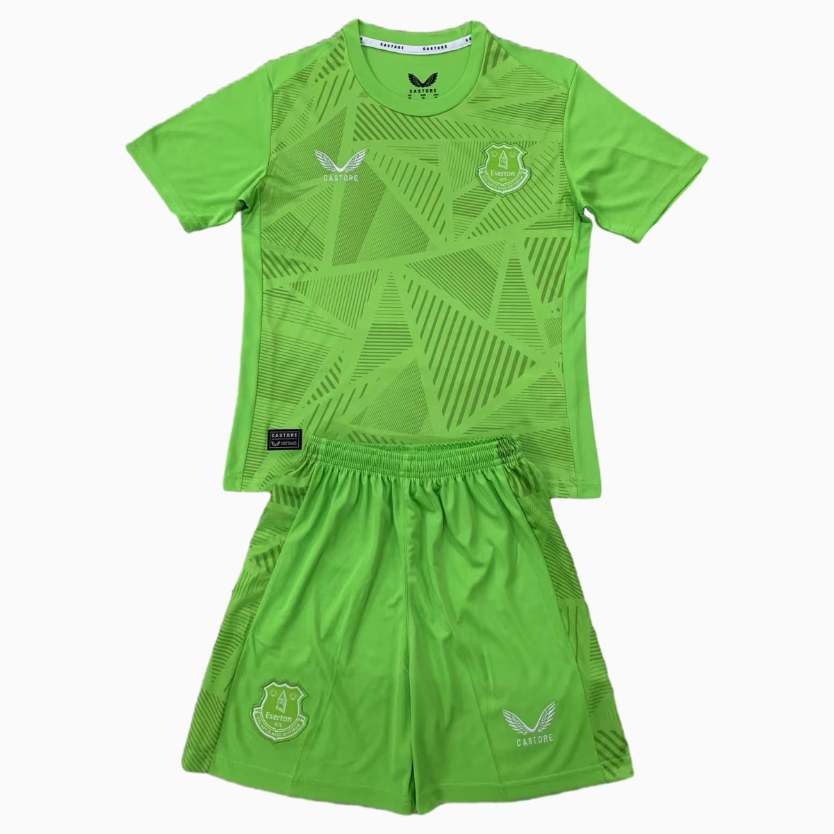 Everton 24-25 Light Green Goalkeeper Kids Kit - SOCCERDEALSHOP