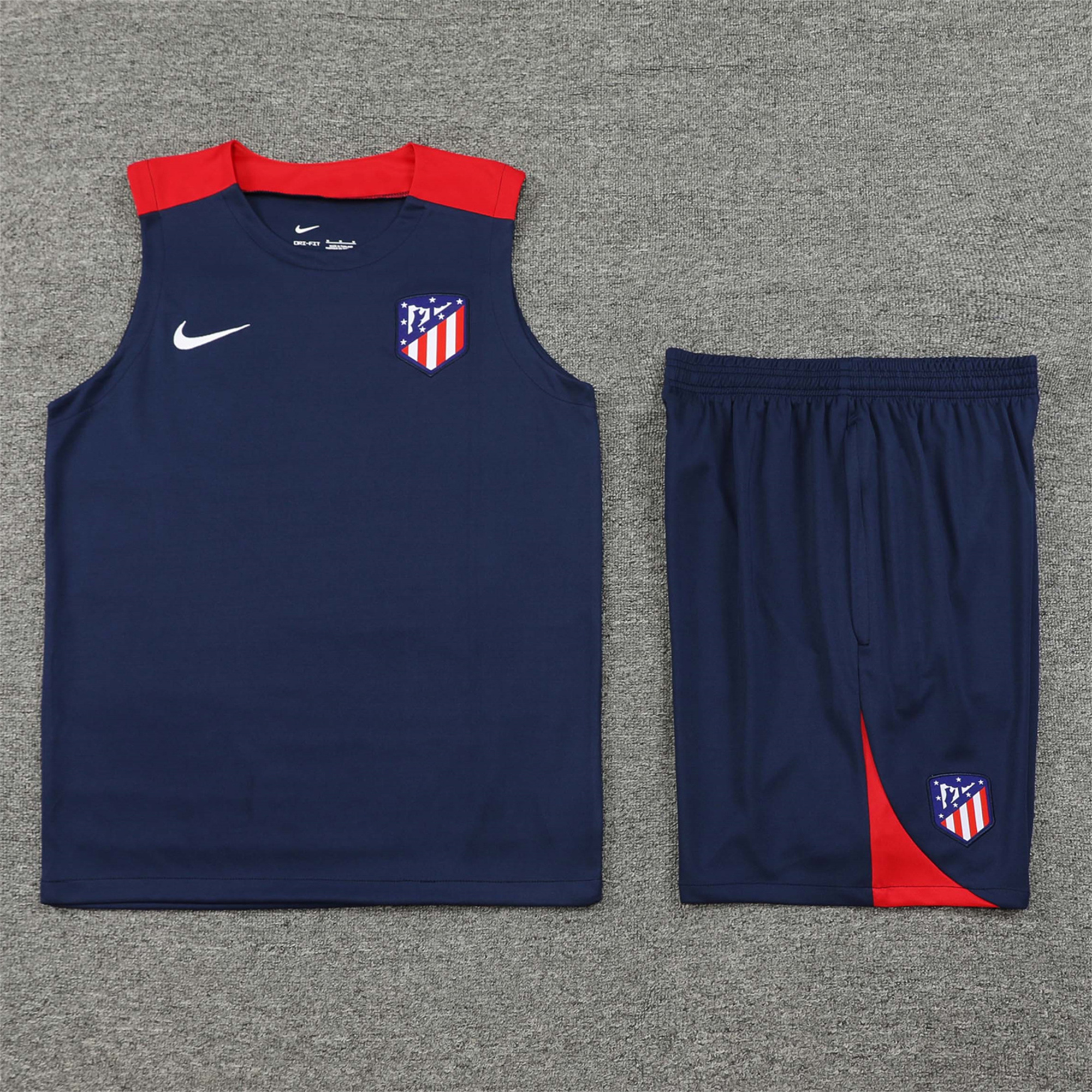 Atletico Madrid 24-25 Vest Training Set - Deep Blue - SOCCERDEALSHOP