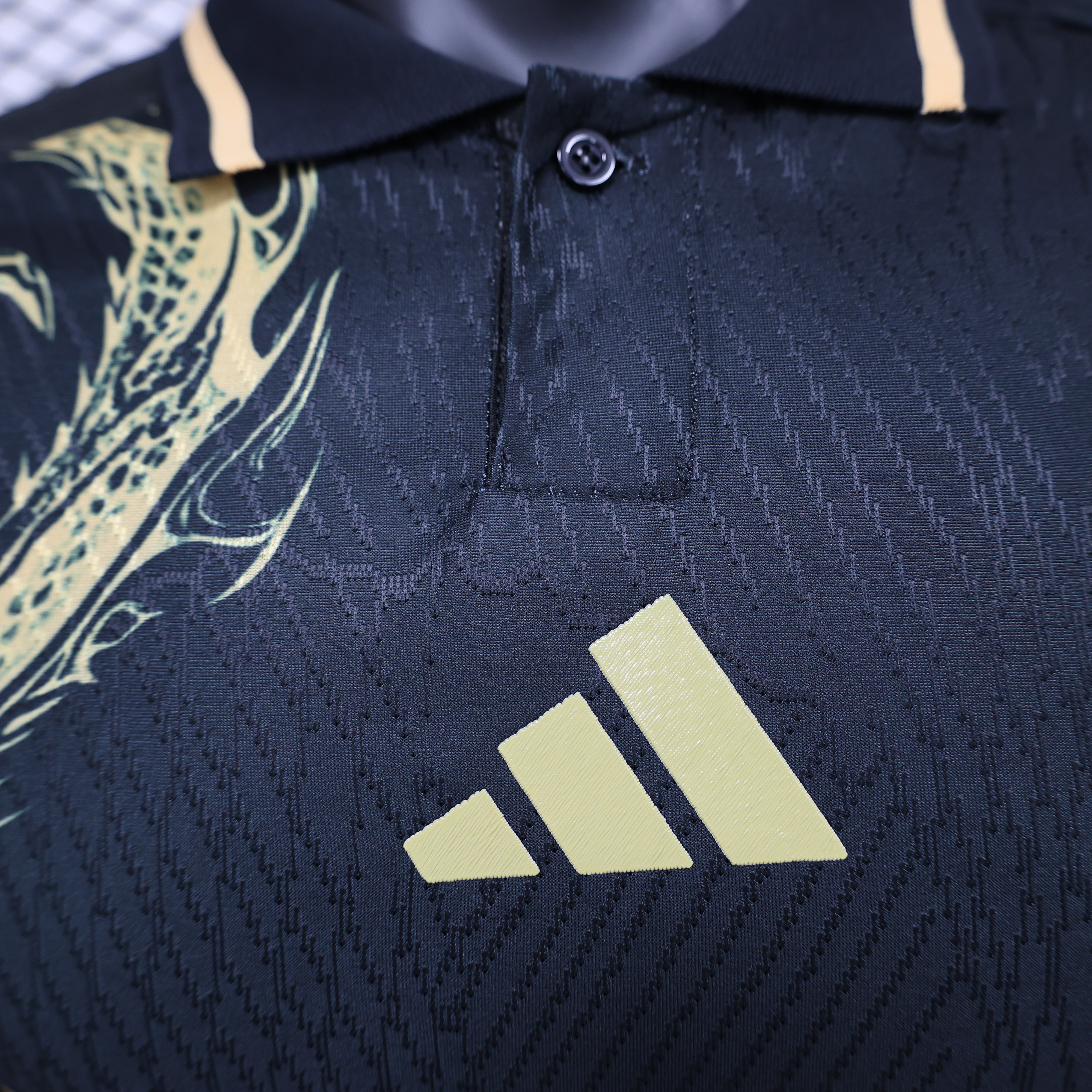 Real Madrid 24-25 Black & Golden Loong Special Edition Jersey - Player Version - SOCCERDEALSHOP