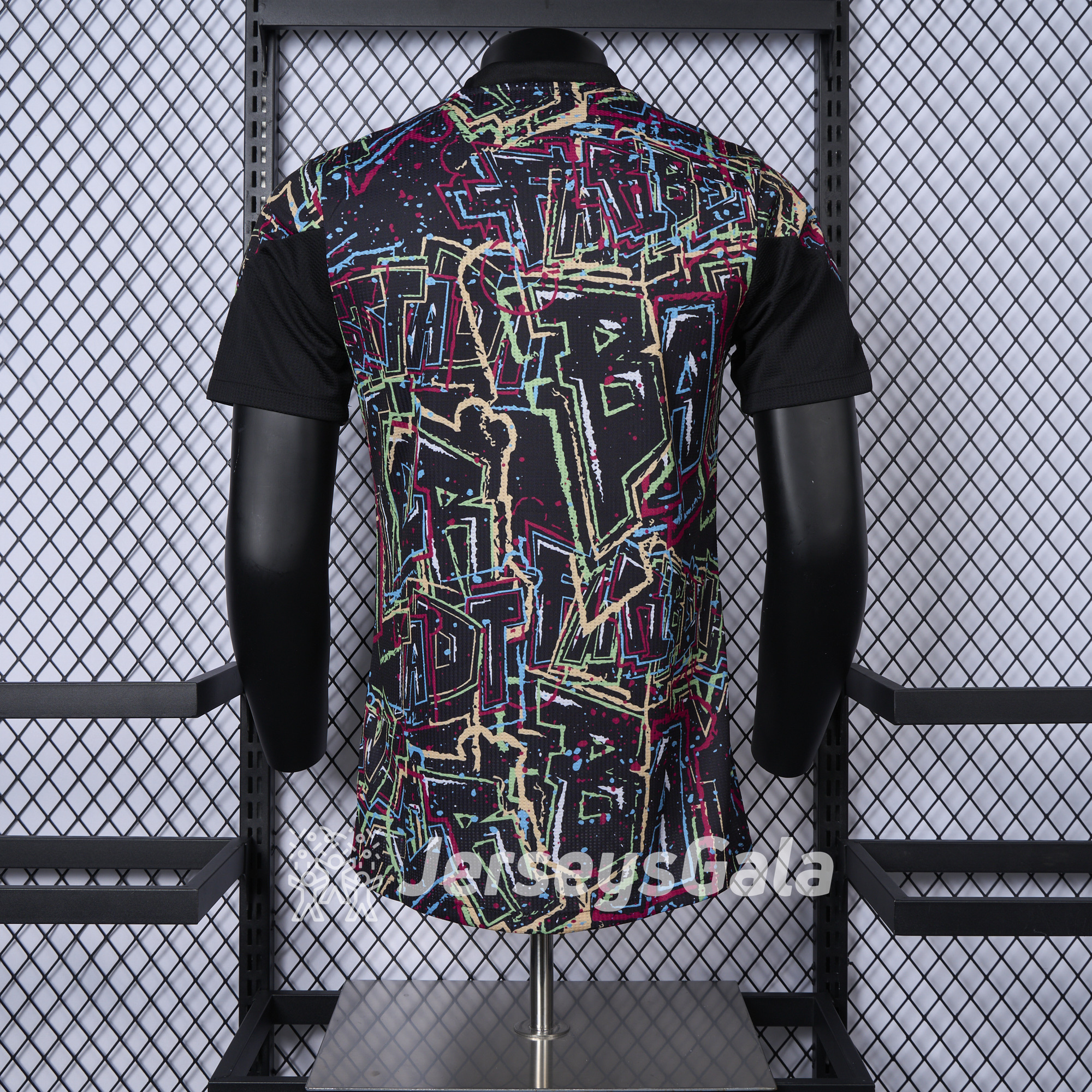 Bayer 04 Leverkusen 24-25 Black Graffiti Special Edition Jersey - Player Version - SOCCERDEALSHOP