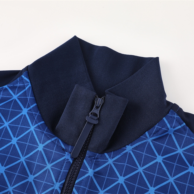 Paris Saint-Germain PSG 24-25 Jacket Training Tracksuit - Blue Plaid - SOCCERDEALSHOP