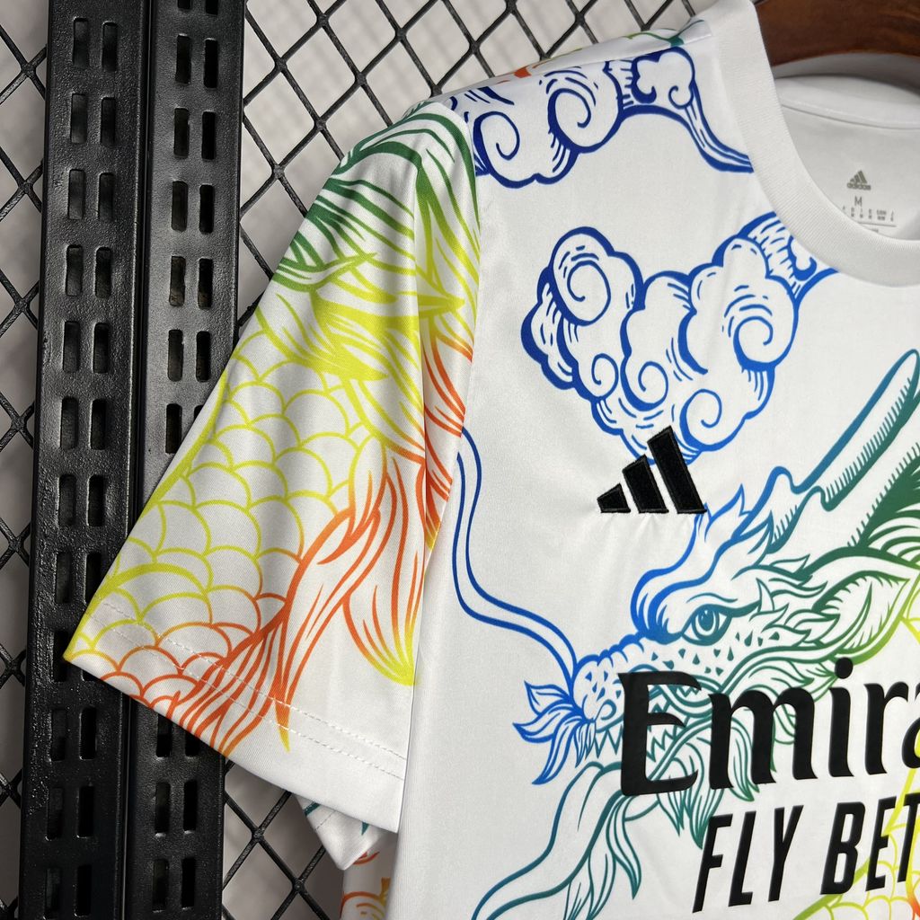 Real Madrid 24-25 White Colorful Dragon Speical Jersey - Fans Version - SOCCERDEALSHOP