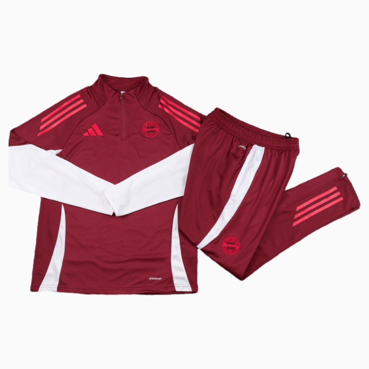 Bayern Munich 24-25 Long Sleeve Training Set - Deep Red - SOCCERDEALSHOP
