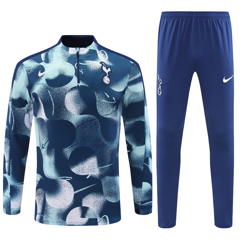 Tottenham Hotspur 24-25 Long Sleeve Training Set - Blue Camouflage - SOCCERDEALSHOP