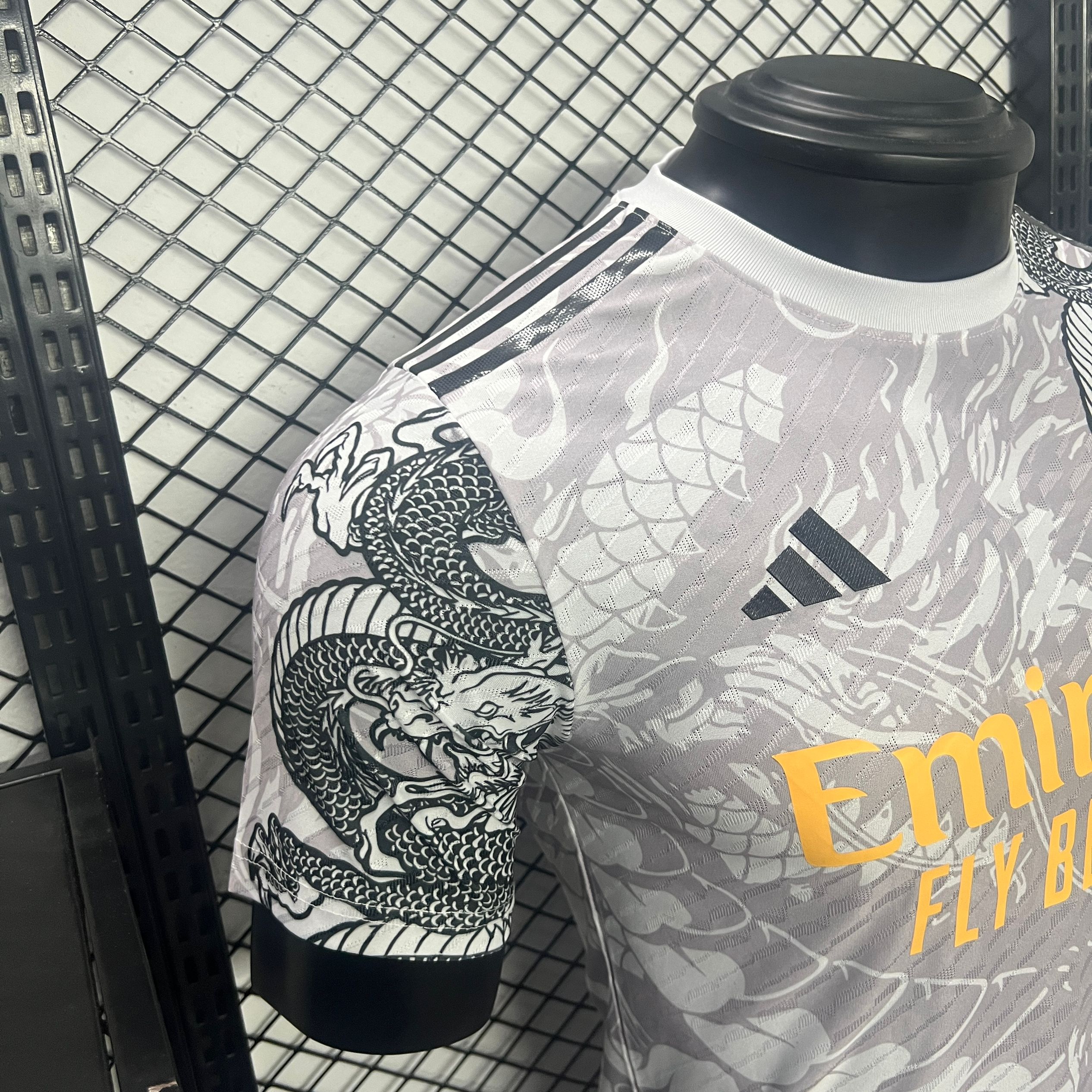 Real Madrid 24-25 Black Dragon Special Edition Gray Jersey - Player Version - SOCCERDEALSHOP