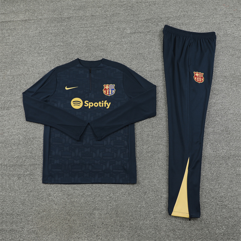 B.A.R.S.A 24-25 Long Sleeve Training Set - Deep Blue - SOCCERDEALSHOP