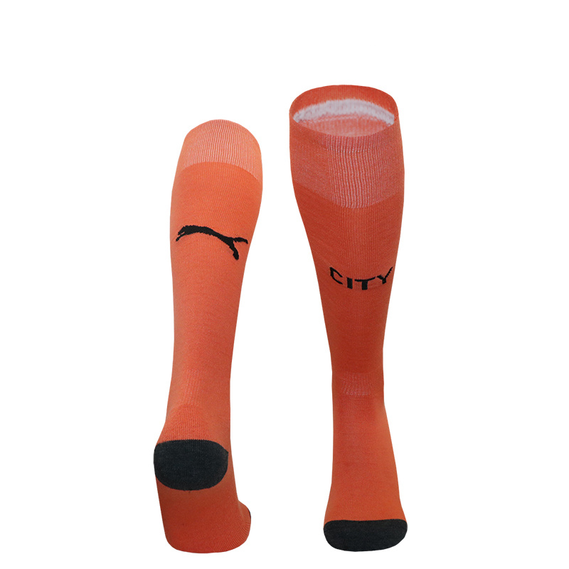 Manchester City 24-25 Goalkeeper GK Socks - Orange - SOCCERDEALSHOP