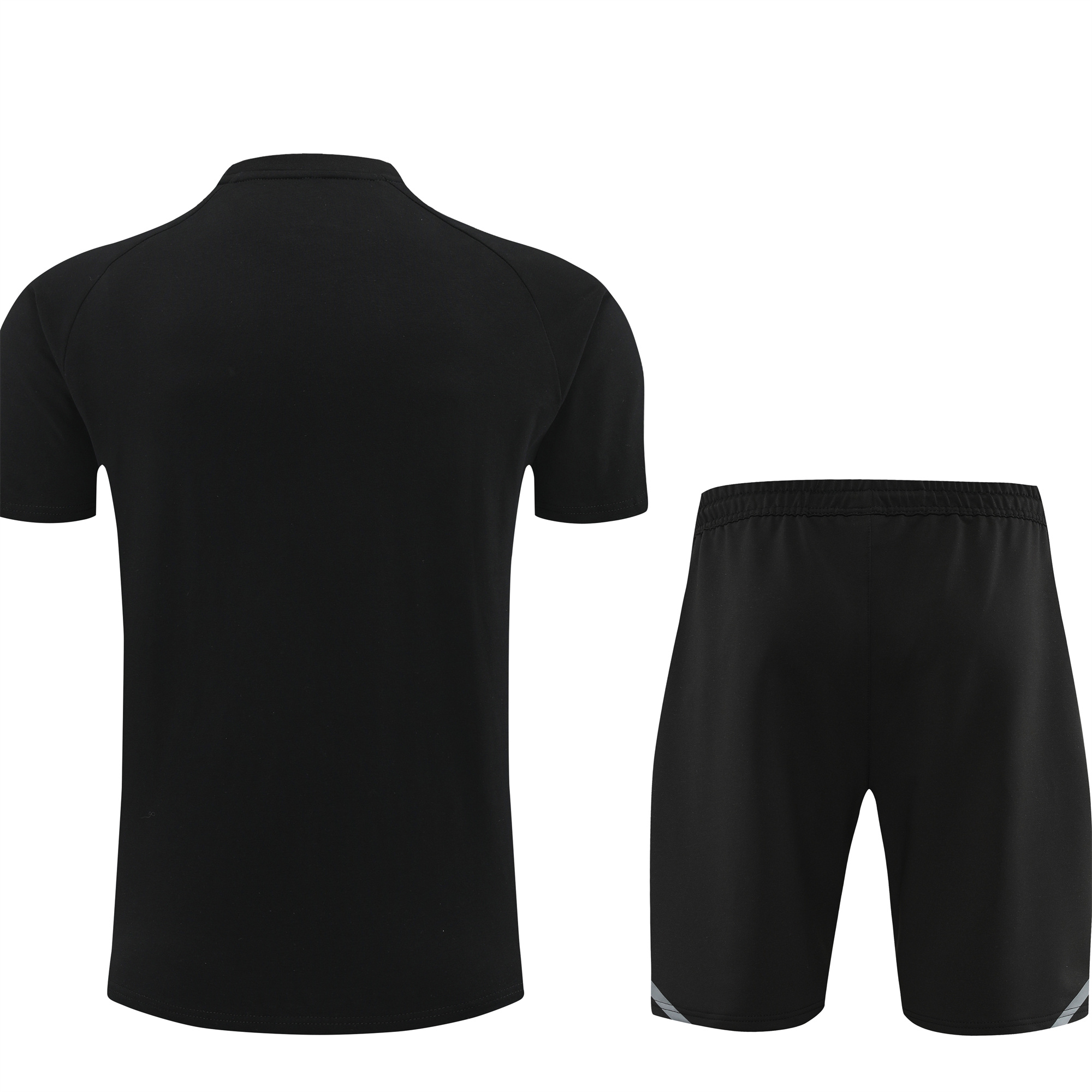 Manchester United 24-25 Short-Sleeve Training Set - Black Top & Shorts - SOCCERDEALSHOP