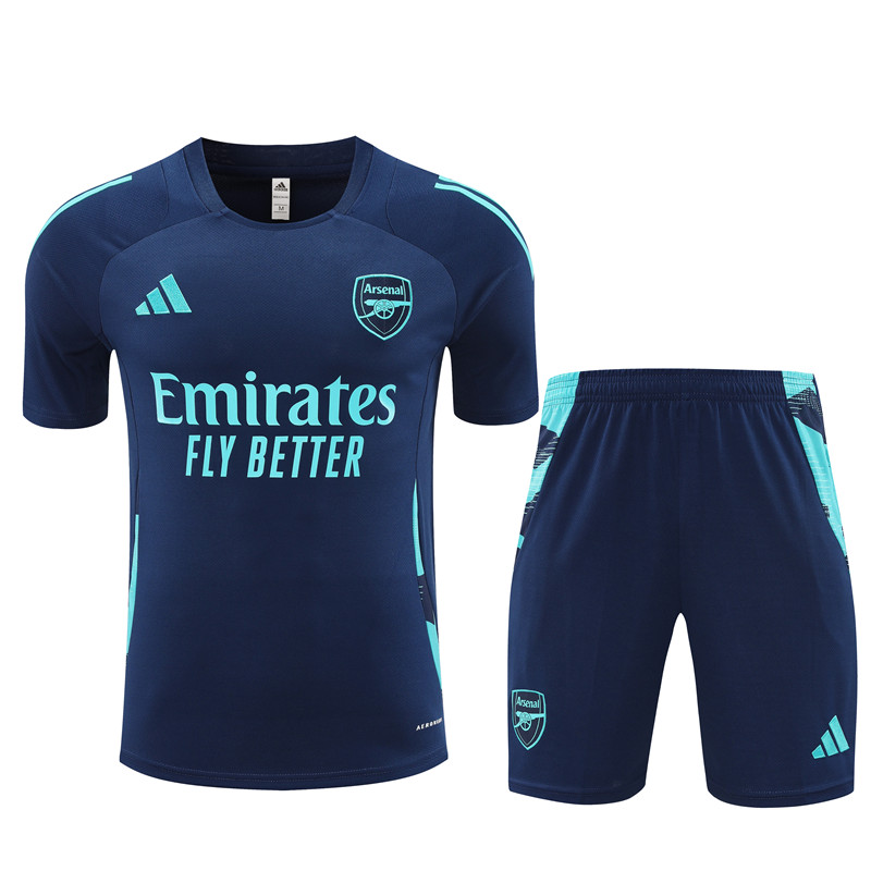 Arsenal 24-25 Short-Sleeve Training Set - Deep Blue - SOCCERDEALSHOP