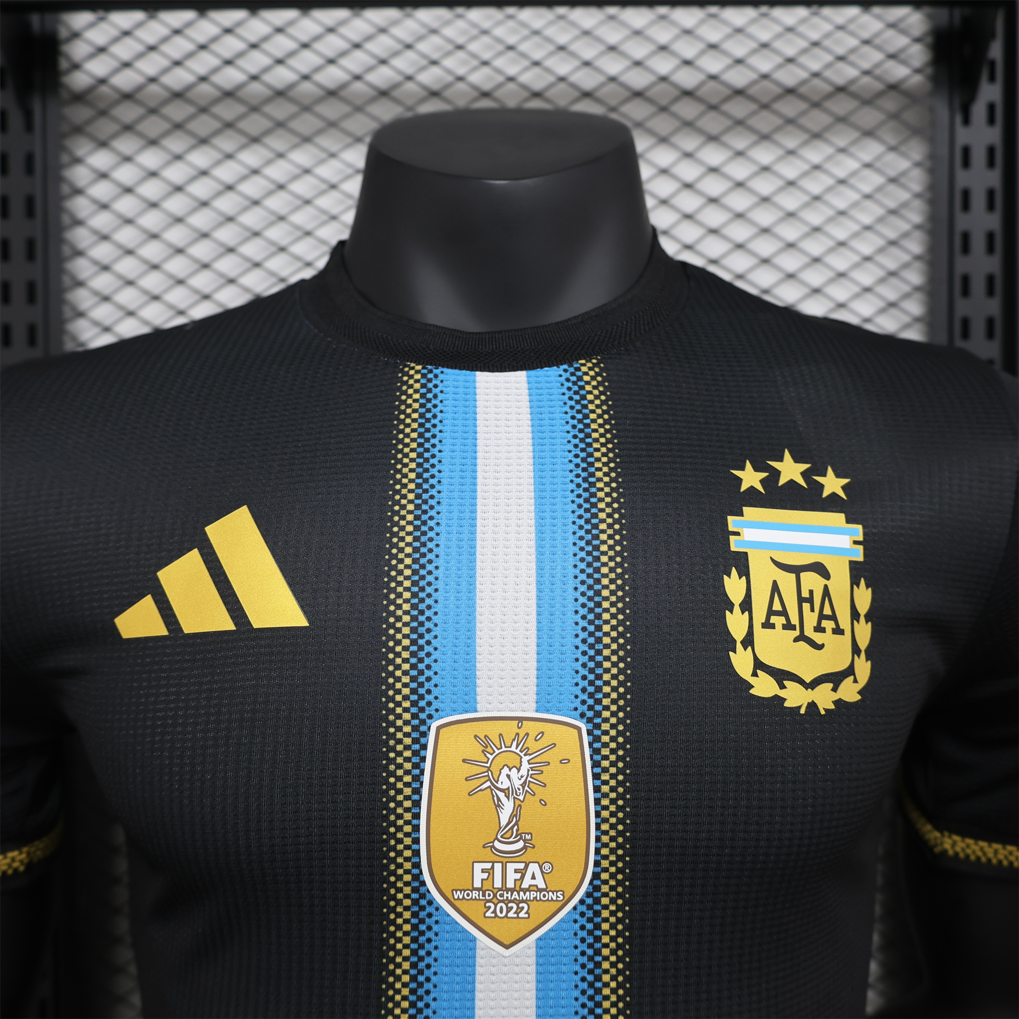 Argentina 2025-26 World Cup 2022 Champions Memorial Black Jersey - Player Version - SOCCERDEALSHOP