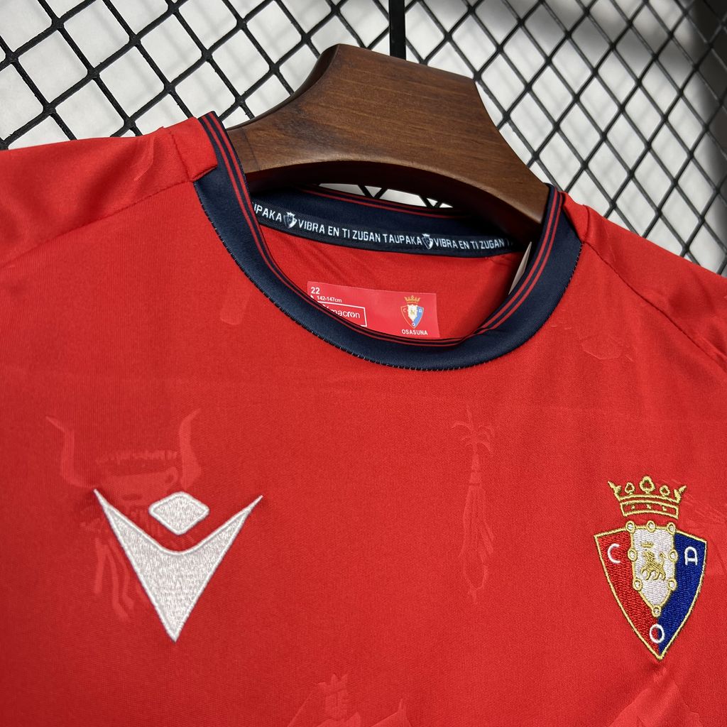 Osasuna 24-25 Home Stadium Kids Kit - SOCCERDEALSHOP