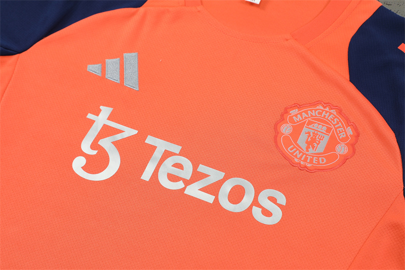 Manchester United 24-25 Short-Sleeve Training Set - Orange - SOCCERDEALSHOP