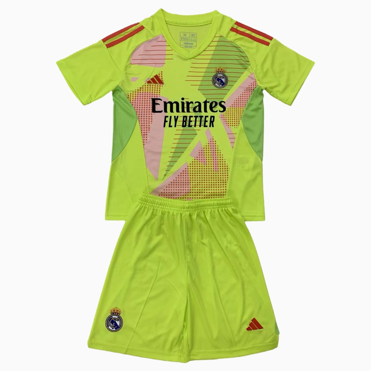 Real Madrid 24-25 Light Green Goalkeeper Kids Kit - SOCCERDEALSHOP