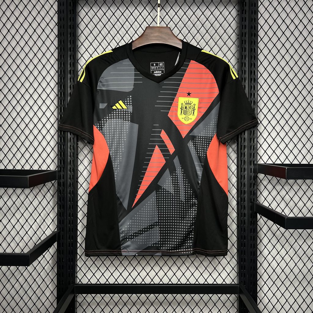 Spain 2024 Black Goalkeeper Jersey - Fans Version - SOCCERDEALSHOP