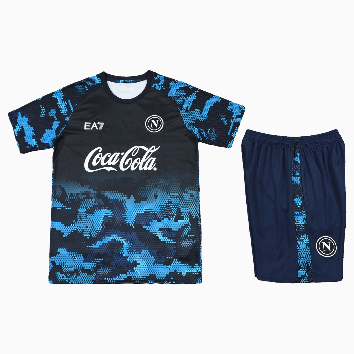Napoli 24-25 Short-Sleeve Training Set - Blue Top & Shorts - SOCCERDEALSHOP