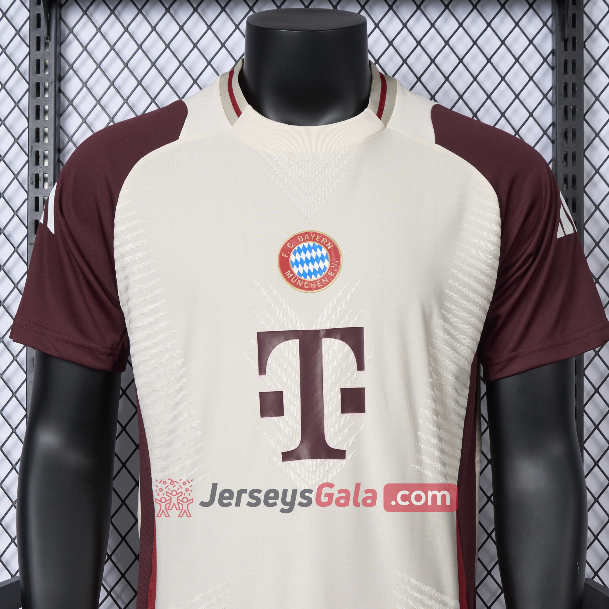 Bayern Munich 24-25 Apricot & Red Training Jersey - Player Version - SOCCERDEALSHOP