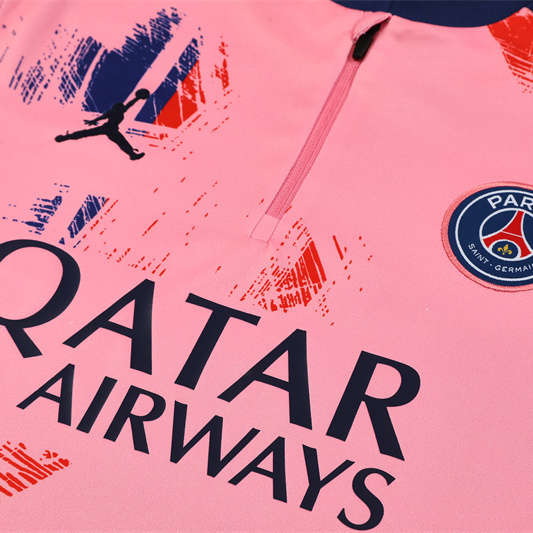 Paris Saint-Germain PSG 24-25 Kids Long Sleeve Training Set - Pink - SOCCERDEALSHOP