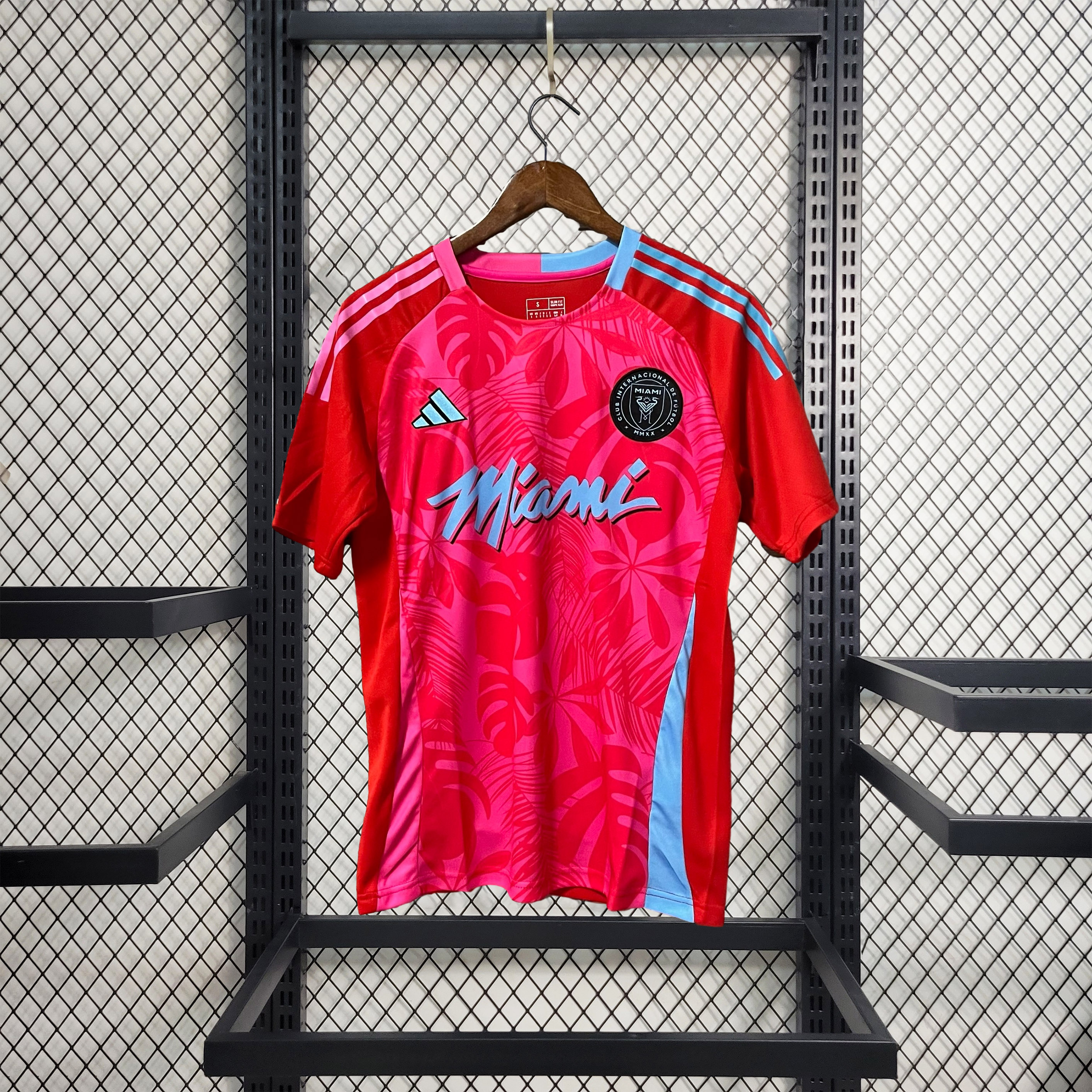 INT M.A.M 24-25 Pink Red Leaves Special Edition Jersey - Fans Version - SOCCERDEALSHOP