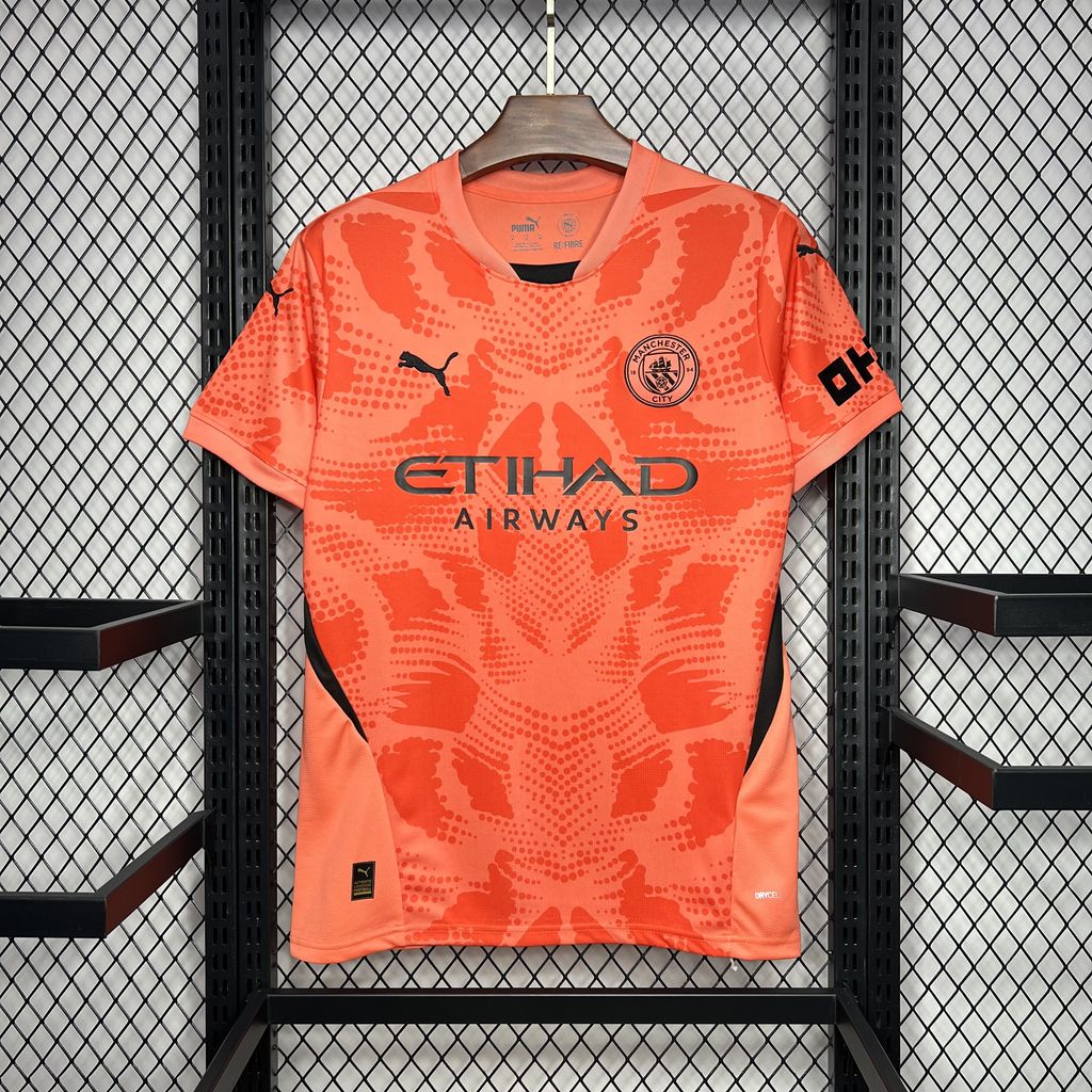 Manchester City 24-25 Orange Goalkeeper Jersey - Fans Version - SOCCERDEALSHOP