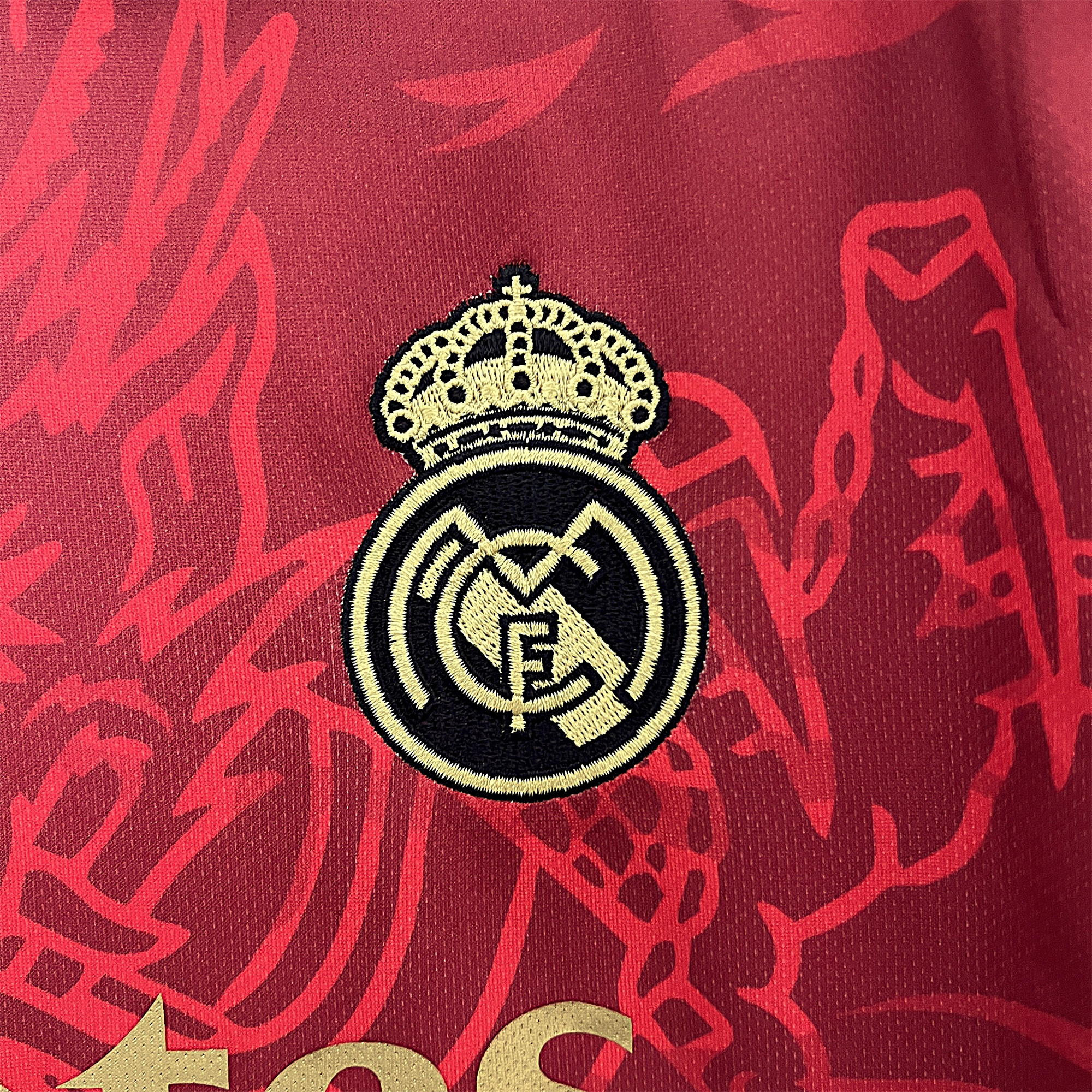 Real Madrid 24-25 Red Colorful Dragon Speical Jersey - Fans Version - SOCCERDEALSHOP