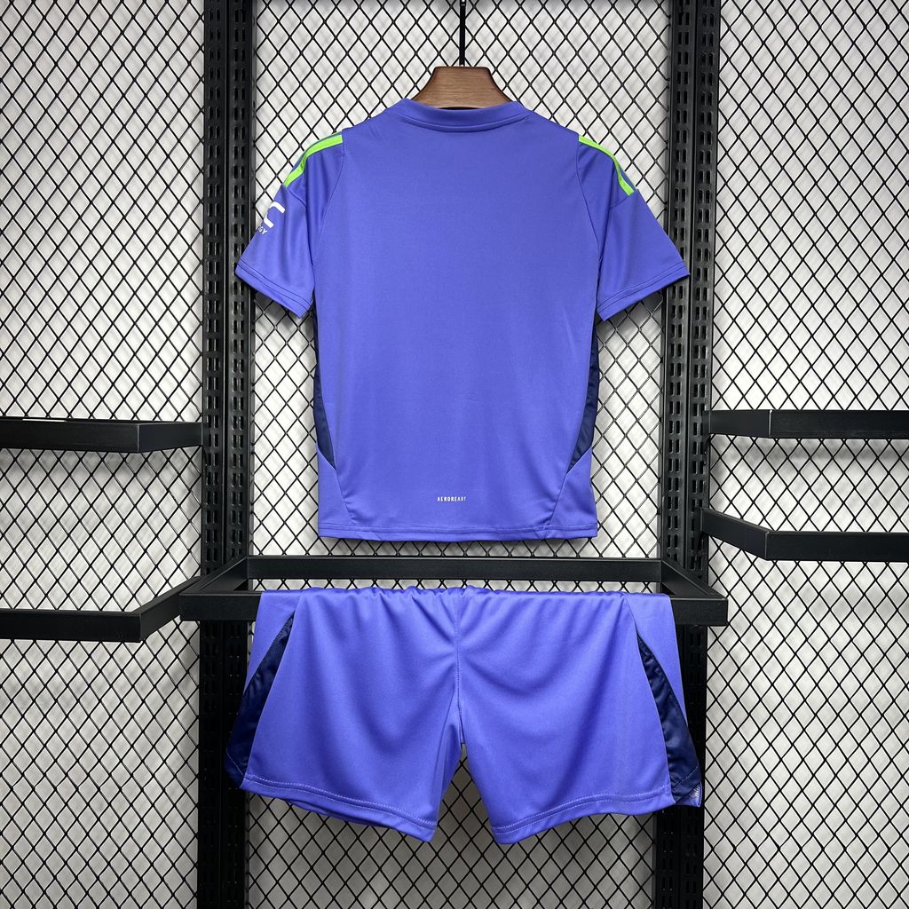 Manchester United 24-25 Purple Goalkeeper Kids Kit - SOCCERDEALSHOP