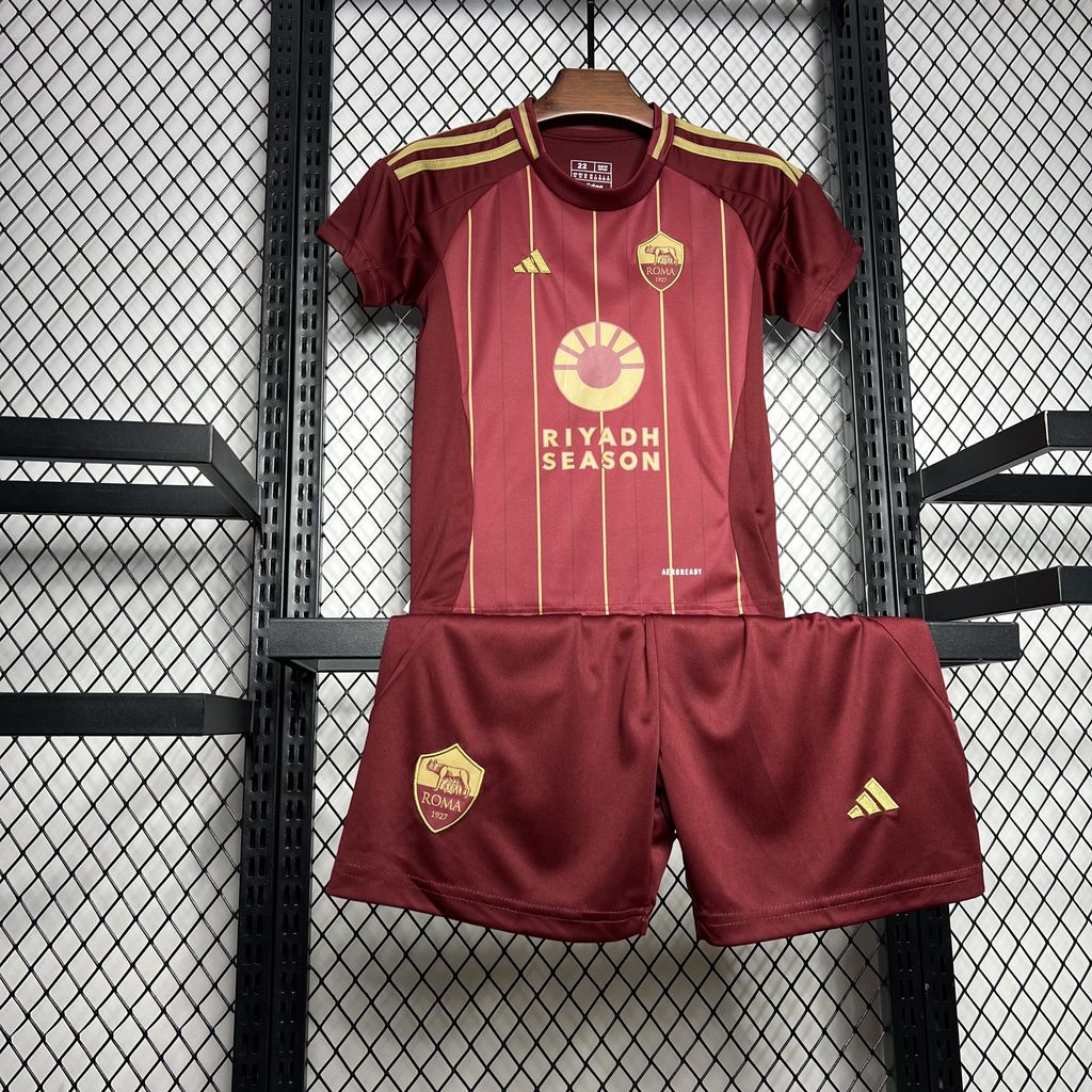 AS Roma 24-25 Home Stadium Kids Kit - SOCCERDEALSHOP