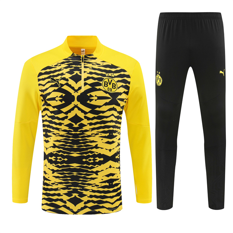 Dortmund 24-25 Long Sleeve Training Set - Yellow Camouflage - SOCCERDEALSHOP