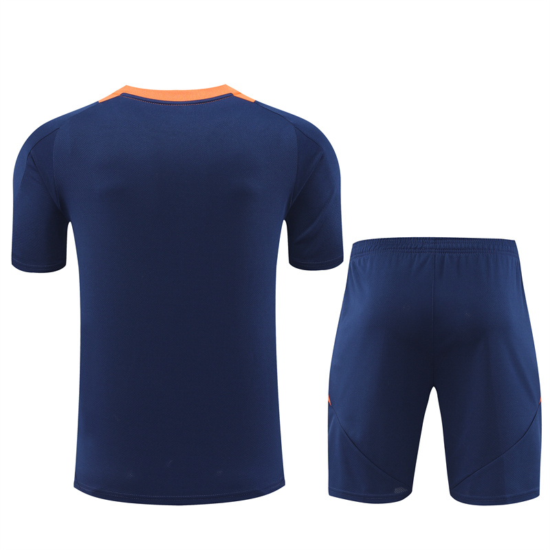 Manchester United 24-25 Short-Sleeve Training Set - Deep Blue - SOCCERDEALSHOP