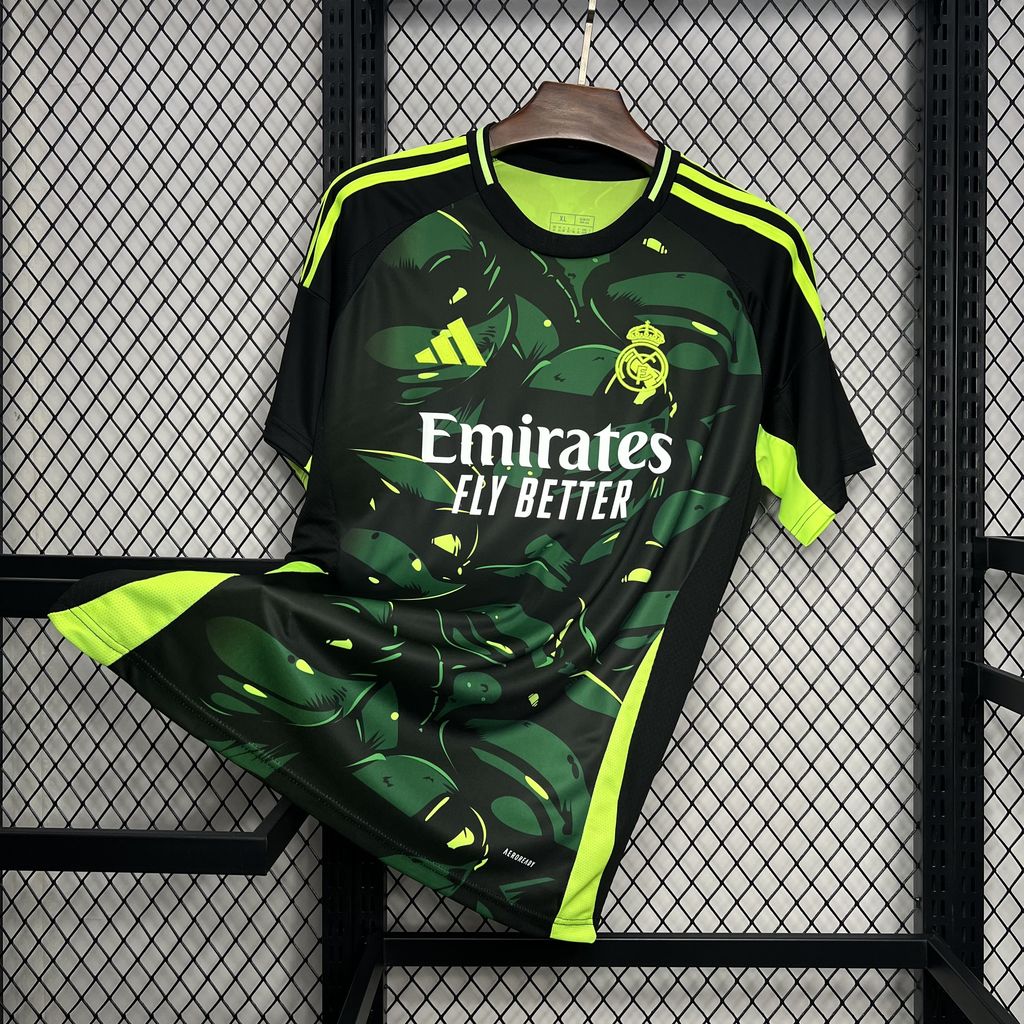 Real Madrid 24-25 Black and Green Turtle Jersey - Fans Version - SOCCERDEALSHOP