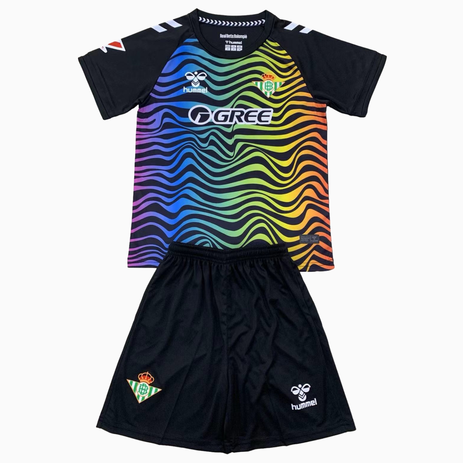 Real Betis 24-25 Black Goalkeeper Kids Kit - SOCCERDEALSHOP