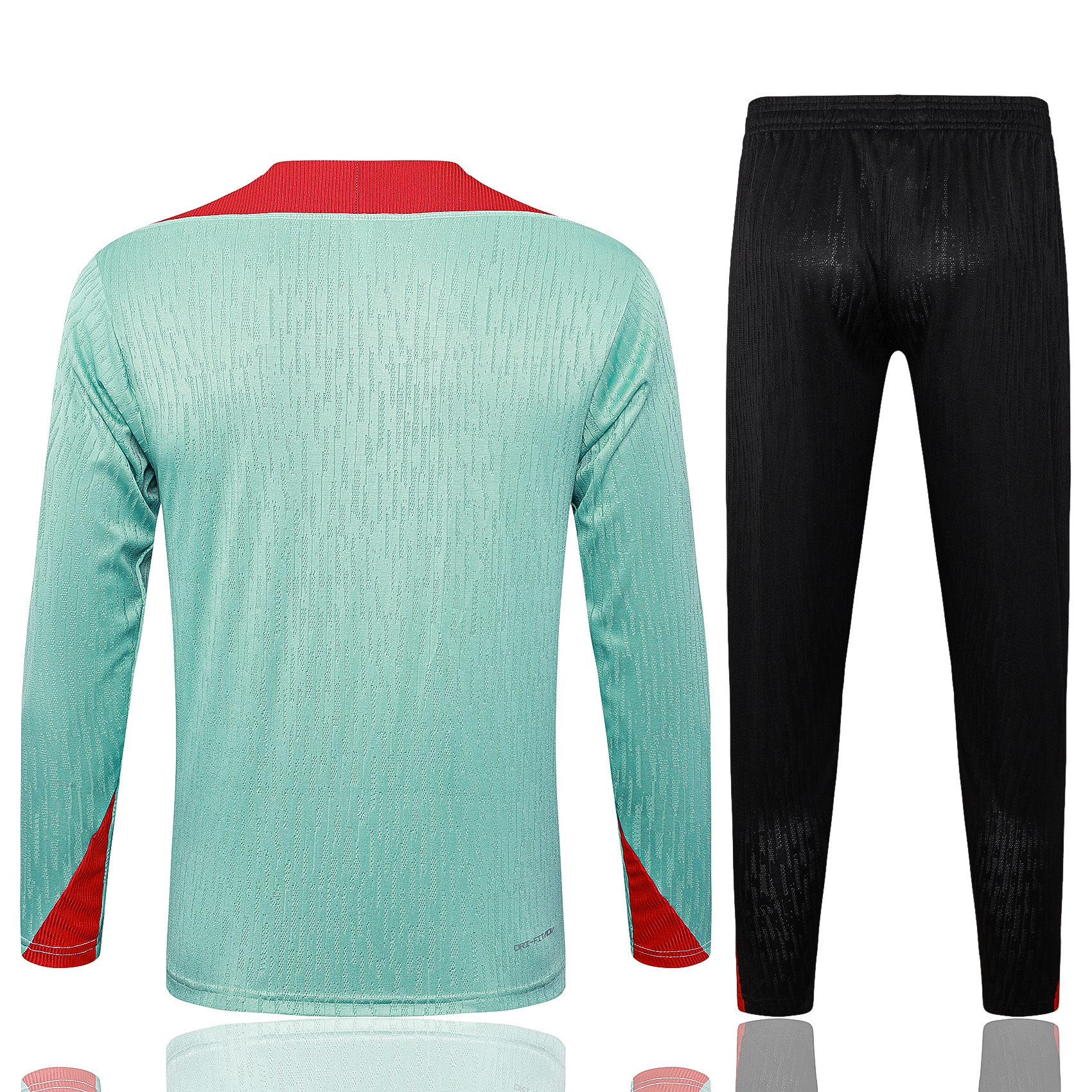 Liver.pool 24-25 Long Sleeve Training Set - Player Version - Green Top and Black Pants - SOCCERDEALSHOP