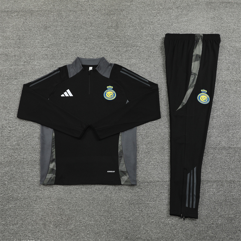 Al Nassr Riyadh Victory 24-25 Long Sleeve Training Set - Black - SOCCERDEALSHOP