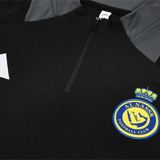 Al Nassr Riyadh Victory 24-25 Long Sleeve Training Set - Black - SOCCERDEALSHOP