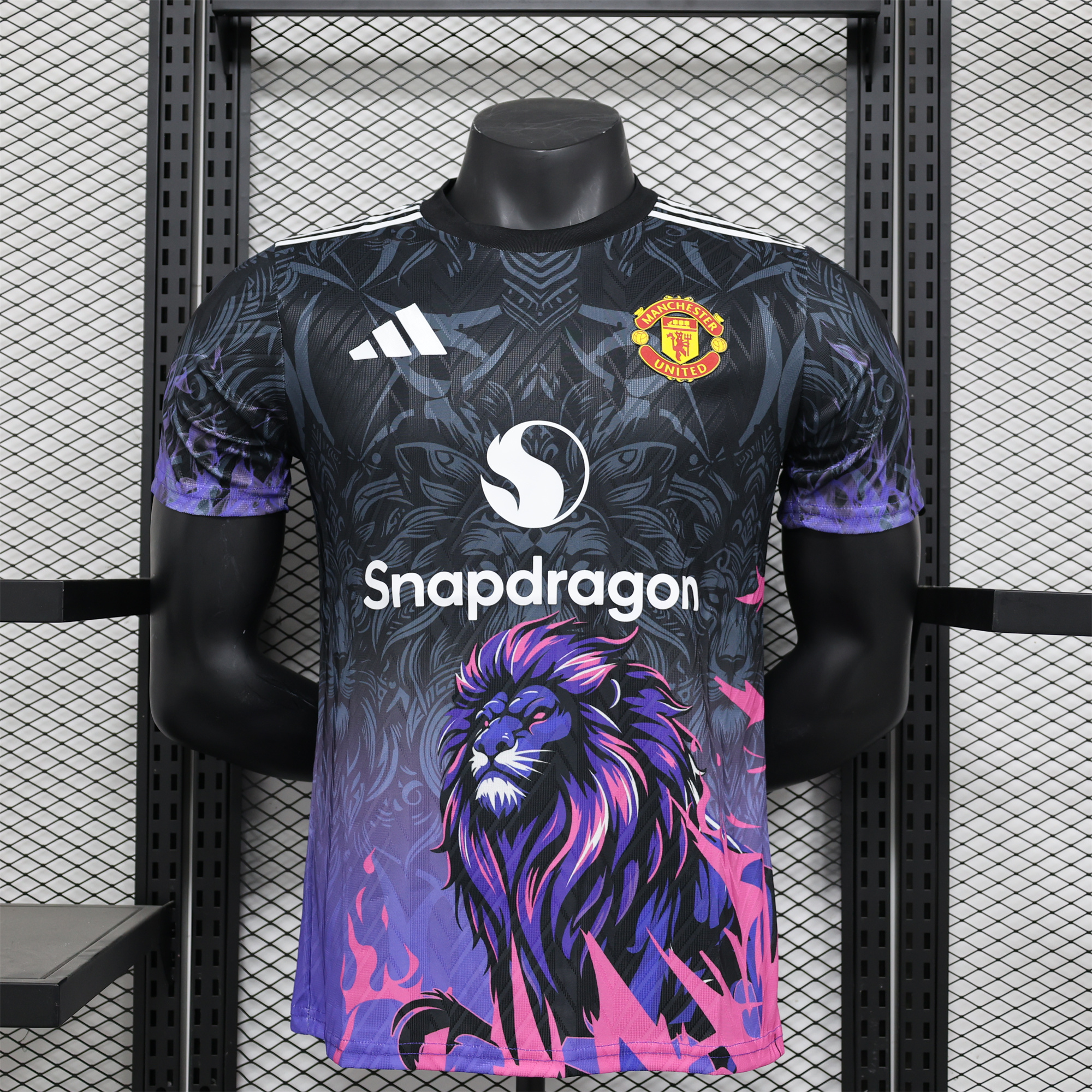 Manchester United 24-25 Balck and Purple Lion Special Edition Jersey - Player Version - SOCCERDEALSHOP