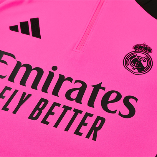 Real Madrid 24-25 Long Sleeve Training Set - Rose Red - SOCCERDEALSHOP