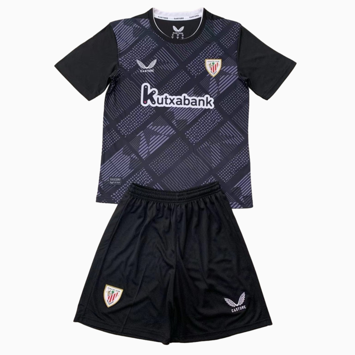 Athletic Bilbao 24-25 Black Goalkeeper Kids Kit - SOCCERDEALSHOP
