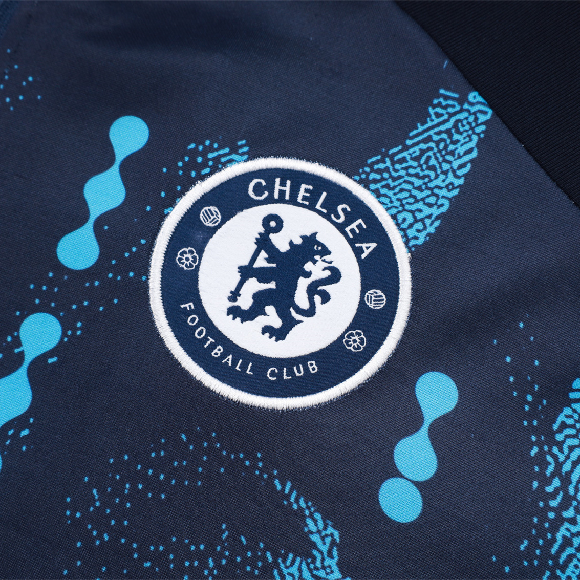 C.H.E.L.S.E.A 24-25 Long Sleeve Training Set - Royal Blue with Blue Dots - SOCCERDEALSHOP