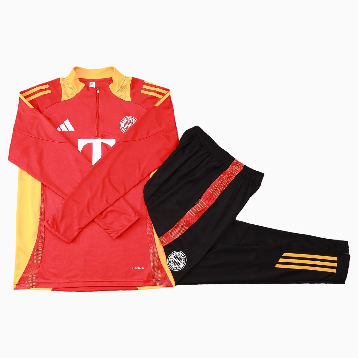 Bayern Munich 24-25 Long Sleeve Training Set with Big Logo - Red - SOCCERDEALSHOP