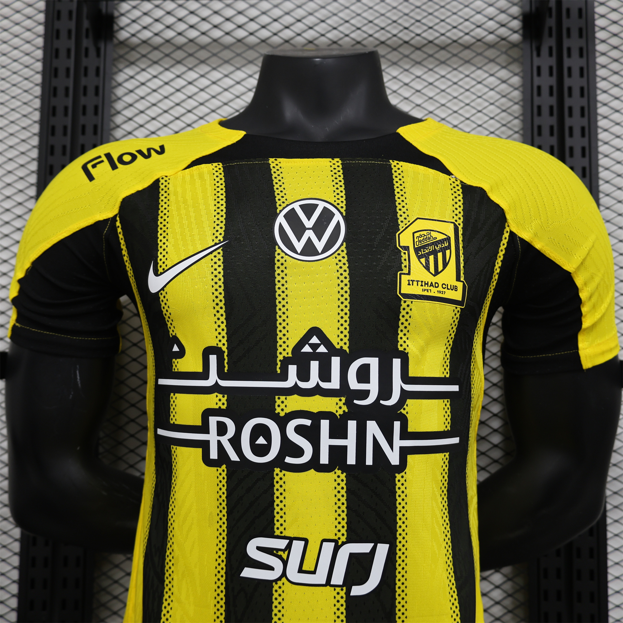 Al Ittihad Jeddah United 24-25 Home Jersey with New Sponsers - Player Version - SOCCERDEALSHOP