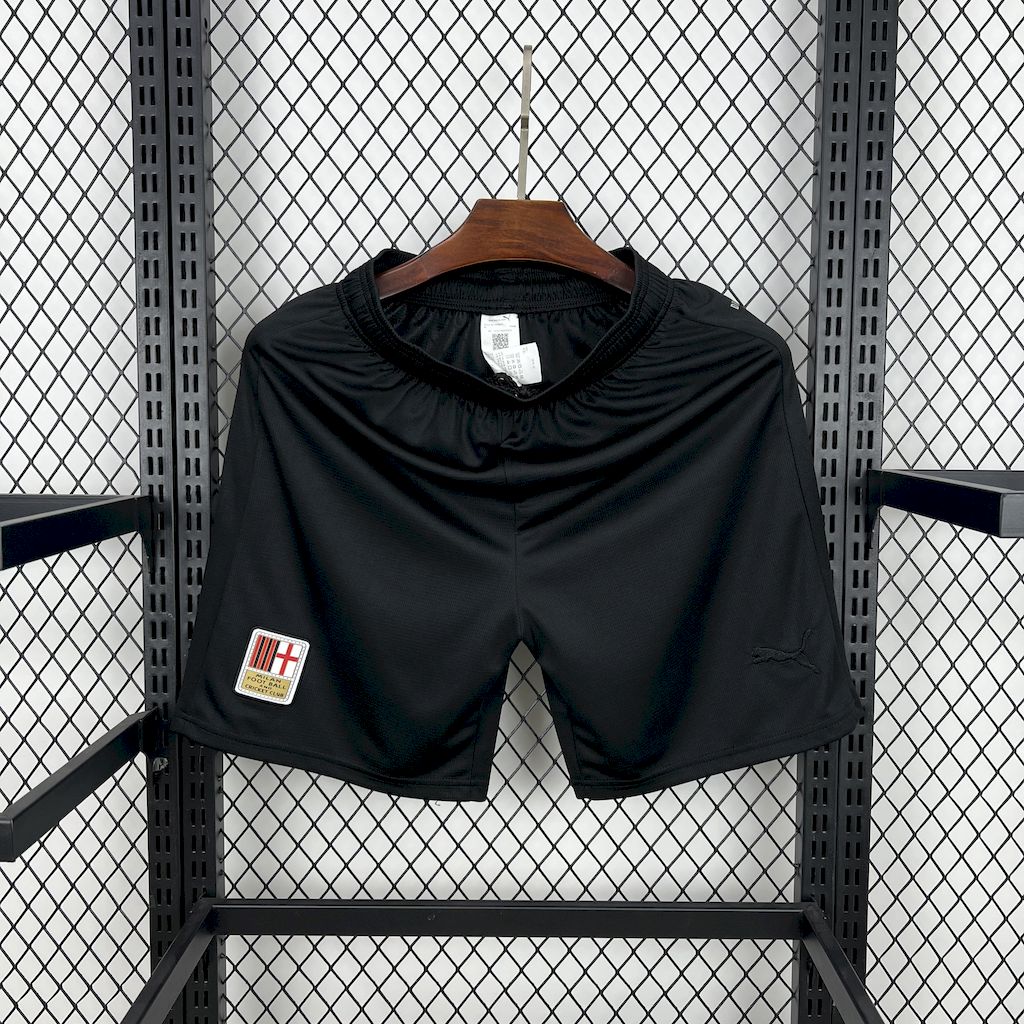 AC Milan 24-25 125th Anniversary Black GK Shorts - Fans Version - SOCCERDEALSHOP